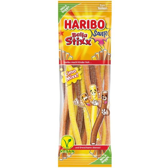 Haribo Balla Stixx 3 féle ízű gumicukor kábelek