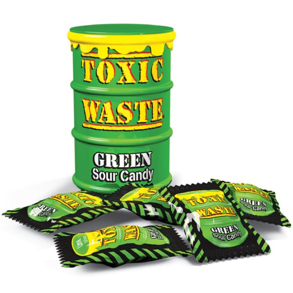 Toxic Waste green sour candy savanyú cukorkák